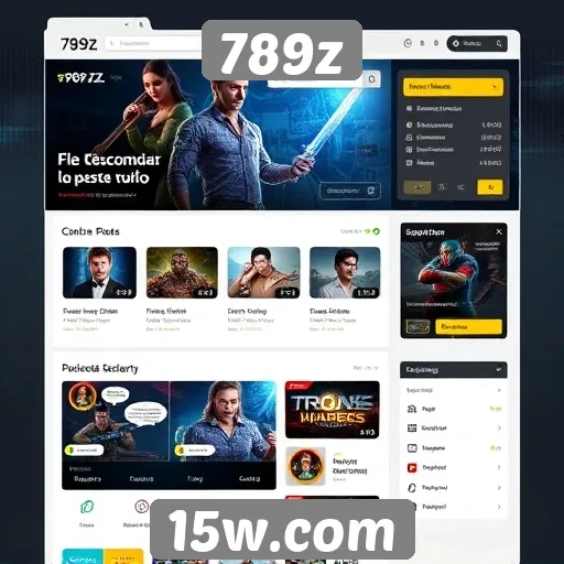 Análise da interface do usuário do site 789z